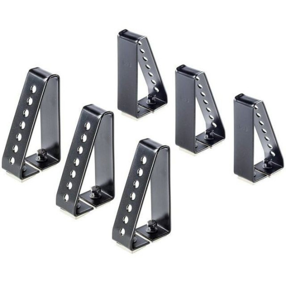 6 topes laterales Cruz para barras de aluminio - 10 cm de altura