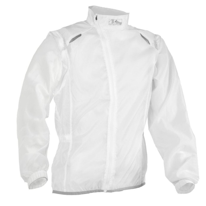 2 em 1 corta-vento transparente / colete tamanho S M-WAVE (715484)