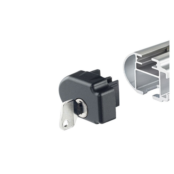 4 tampas de extremidade antirroubo Cruz Alu 52x35 (novo perfil)