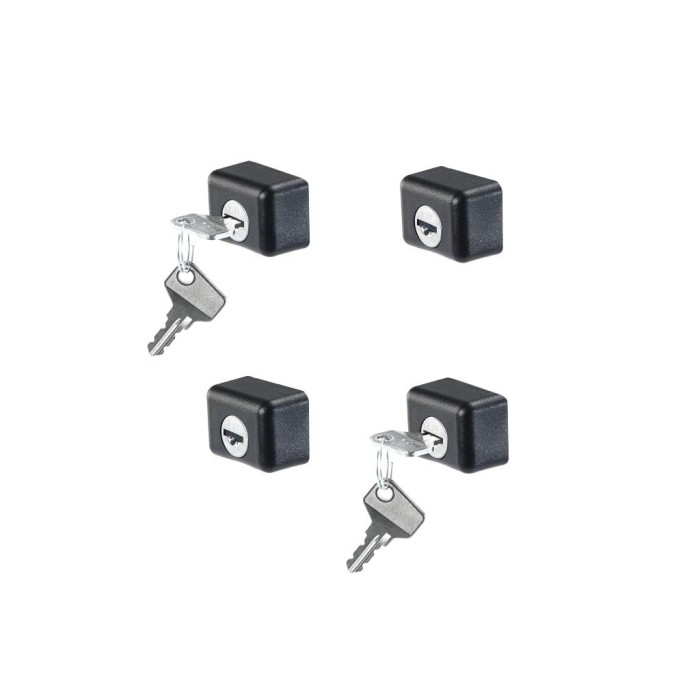 4 tampas de extremidade antirroubo Cruz 30x20