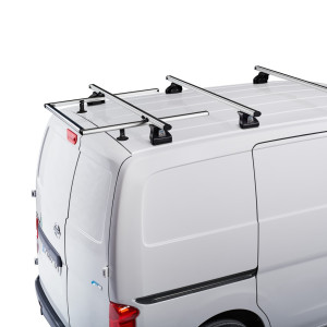 2 suportes extensíveis de rolo de alumínio Cruz + rolo de aço inoxidável de 80 cm 2