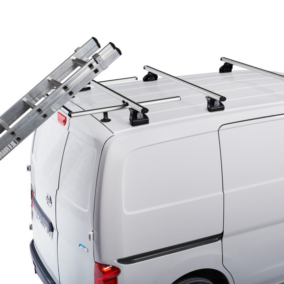 2 soportes rulo extensibles de aluminio Cruz + rulo inox 80 cm