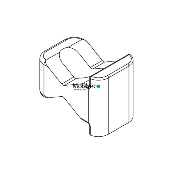 Parte móvel da fixação do tubo da grelha ao perfil lateral (Spare)