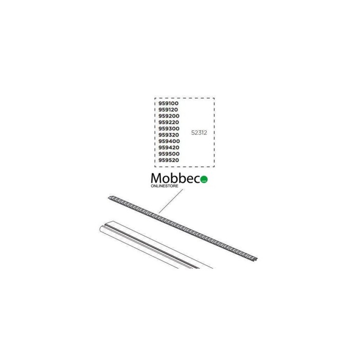 Thule 52312 WingBar Edge Bar Top Borracha (1 peça)