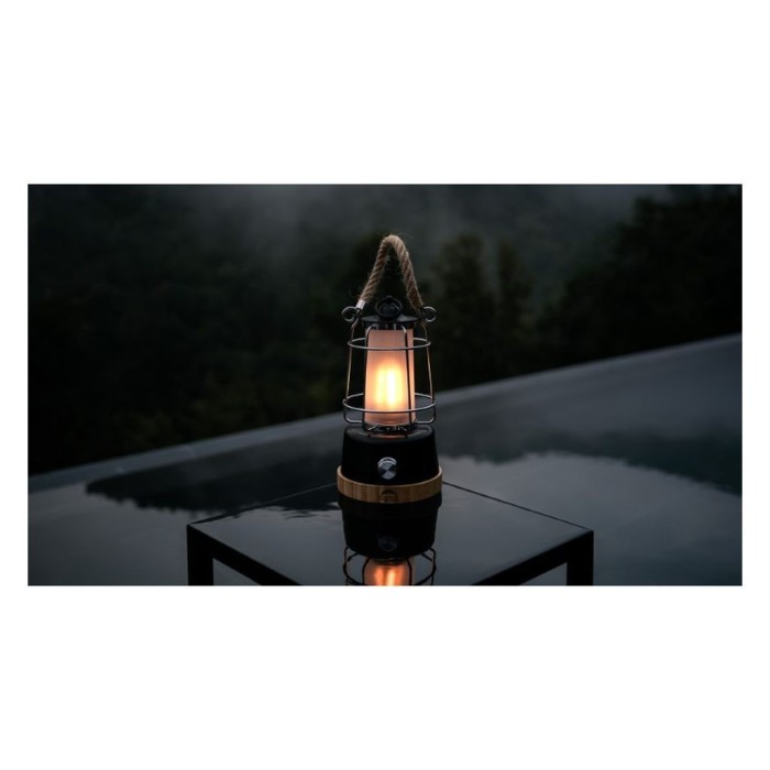 Lâmpada LED com corda de cânhamo