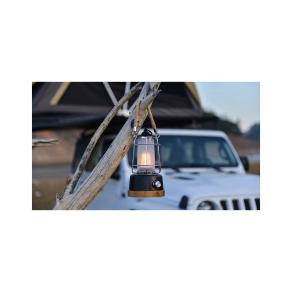 Lâmpada LED com corda de cânhamo