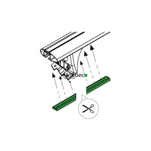 Pack Gomas cubre-carril para barras de aluminio Cruz (012-151 y 012-152) 2