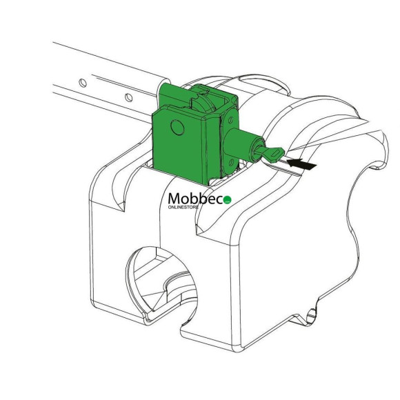 Sistema de fixação de esferas para Cruz racks de bicicleta pivot/carga traseira/quadro
