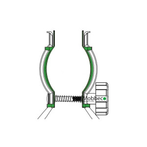 Abrazadera negra de la tijera para Cruz BICIRACK