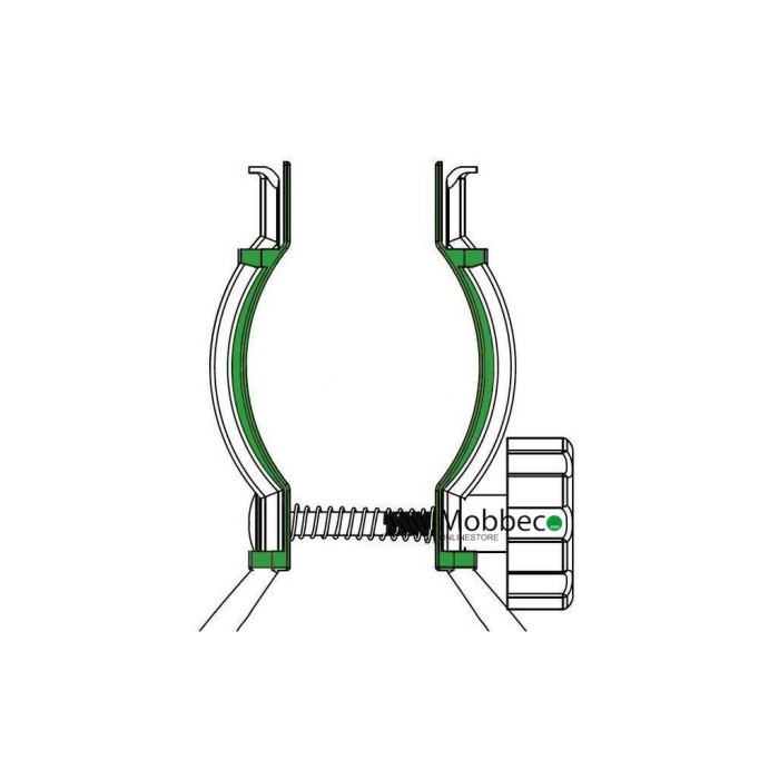 Abrazadera negra de la tijera para Cruz BICIRACK