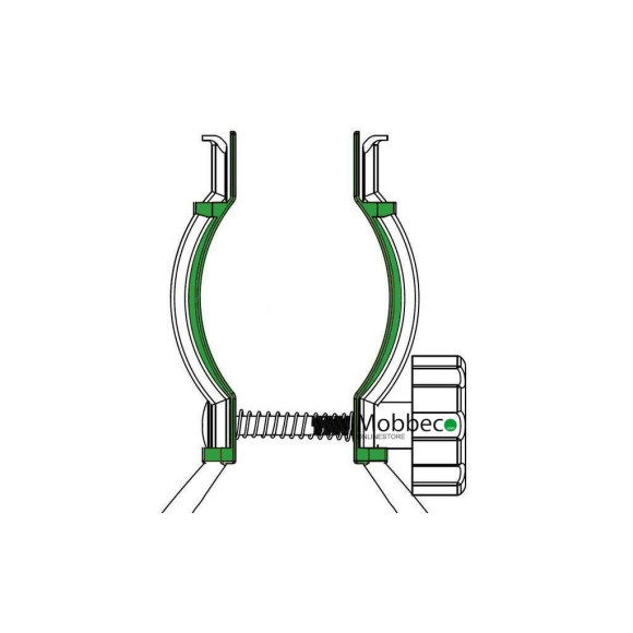 Abrazadera negra de la tijera para Cruz BICIRACK