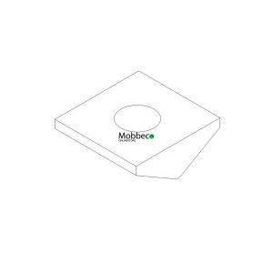 Peça superior do tubo de fixação da grelha ao perfil lateral