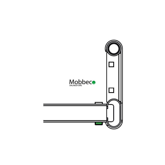 Peça inferior roscada da fixação do tubo da grelha ao perfil lateral (sobresselente)