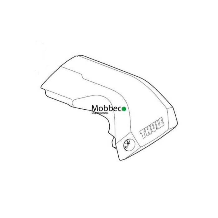 Thule 54246 Tulipa direita para WingBar Edge Flush Rail Co-Pilot Side