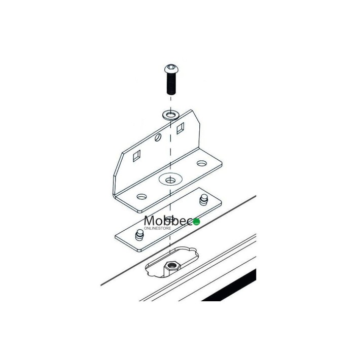 Kit de anclaje CRUZ Optiplus FIX Kia Niro (22--) railing integrado de plástico