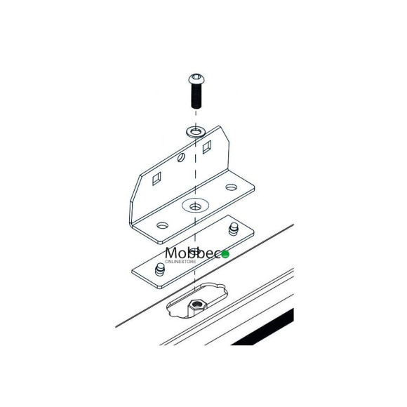 Kit de anclaje CRUZ Optiplus FIX Kia Niro (22--) railing integrado de plástico