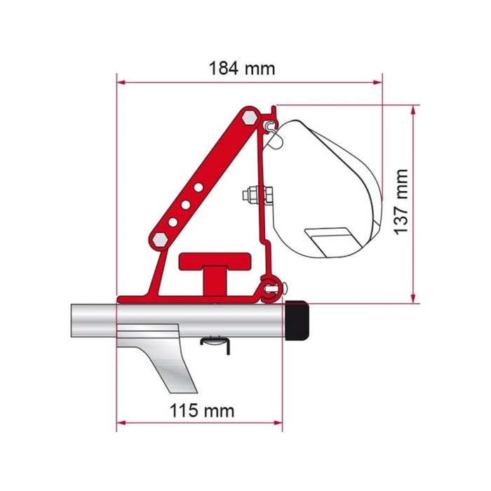 Suporte de toldo Fiamma F35 / F45s em barras de tejadilho