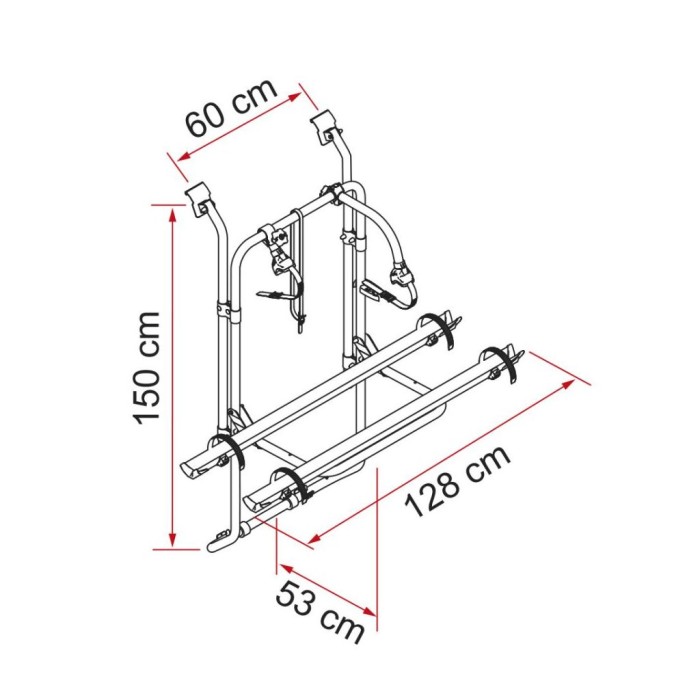 Porta-bicicletas de porta Fiamma Ford Transit (2000-2011)