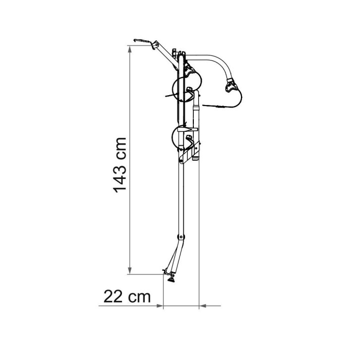 Porta-bicicletas de porta fiamma para carrinhas Talento/NV300/Primastar/Vivaro/Trafic