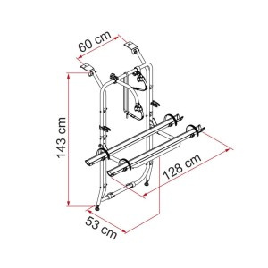 Porta-bicicletas de porta fiamma para carrinhas Talento/NV300/Primastar/Vivaro/Trafic 2