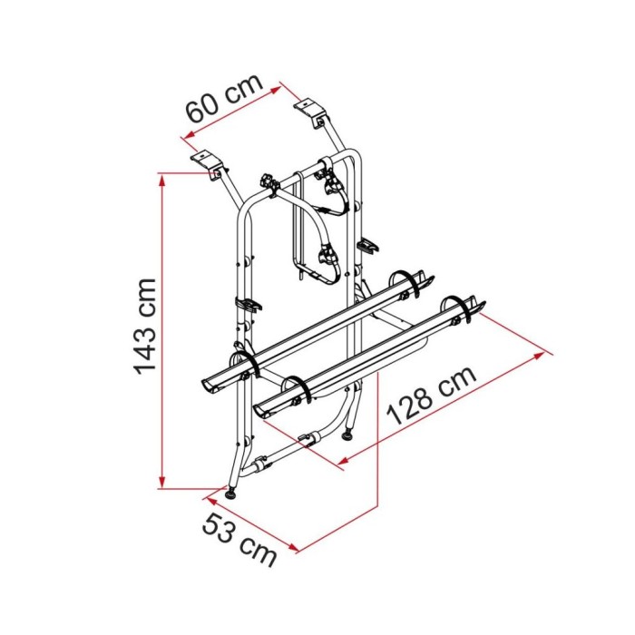 Portabicicletas Fiamma para furgonetas Talento/NV300/Primastar/Vivaro/Trafic