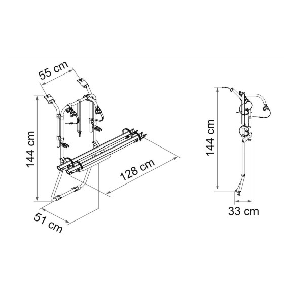 Portabicicletas Fiamma para furgonetas Talento/NV300/Primastar/Vivaro/Trafic H1