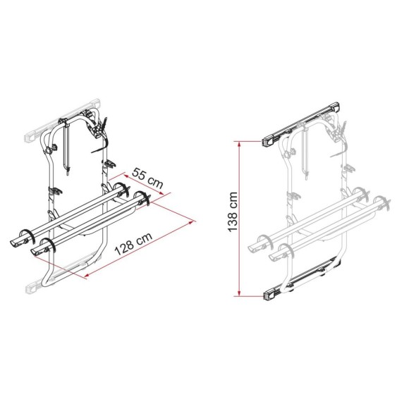 Portabicicletas Fiamma DJ para M. Sprinter (06-18--) VW. Crafter (06-16) H2/H3