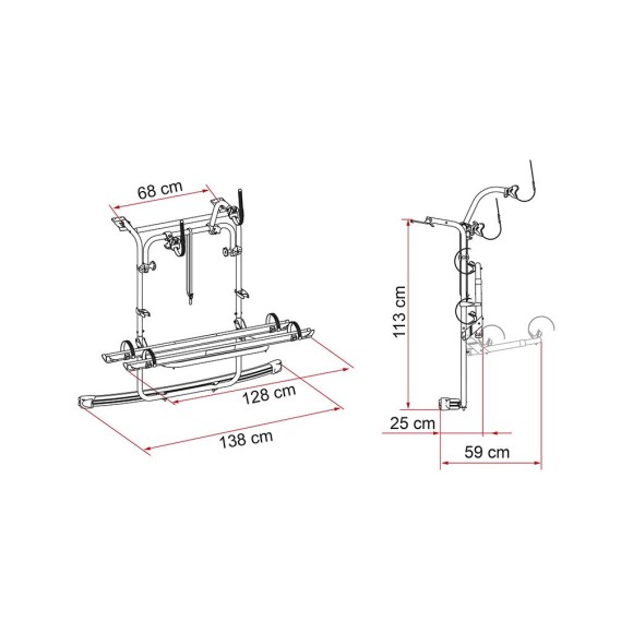 Porta-bicicletas de porta Fiamma Carry-Bike Volkswagen Caddy ao melhor preço