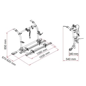 Portabicicletas Fiamma Carry Volkswagen T5 color negro al mejor precio 2