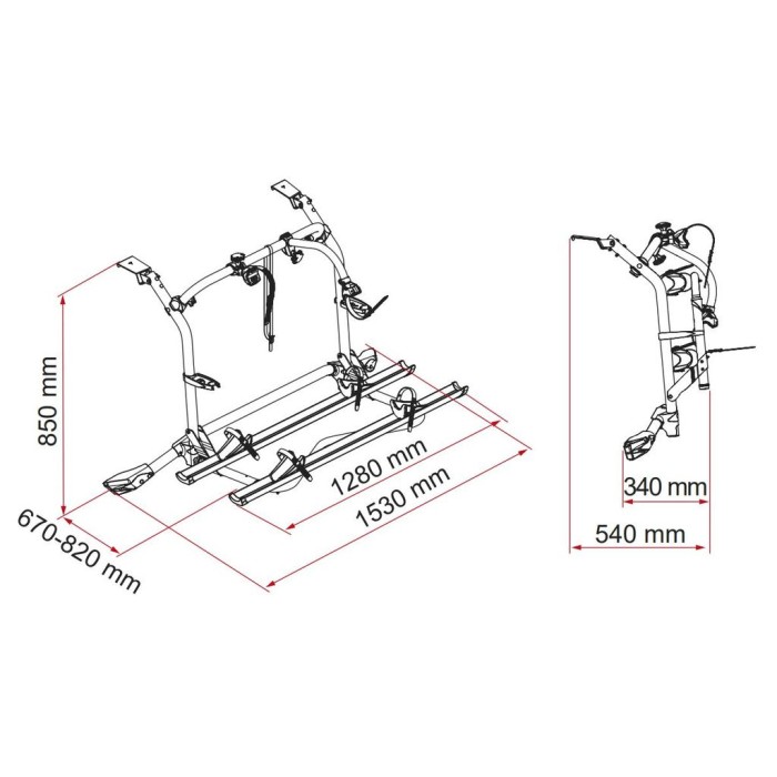 Fiamma Transporte Volkswagen T5 Porta-bicicletas preto ao melhor preço