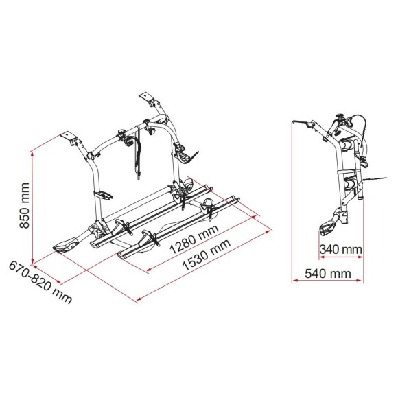 Fiamma Transporte Volkswagen T5 Porta-bicicletas preto ao melhor preço