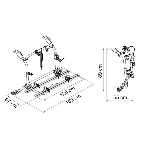 Fiamma Transporte Volkswagen T6 Porta-bicicletas preto ao melhor preço
