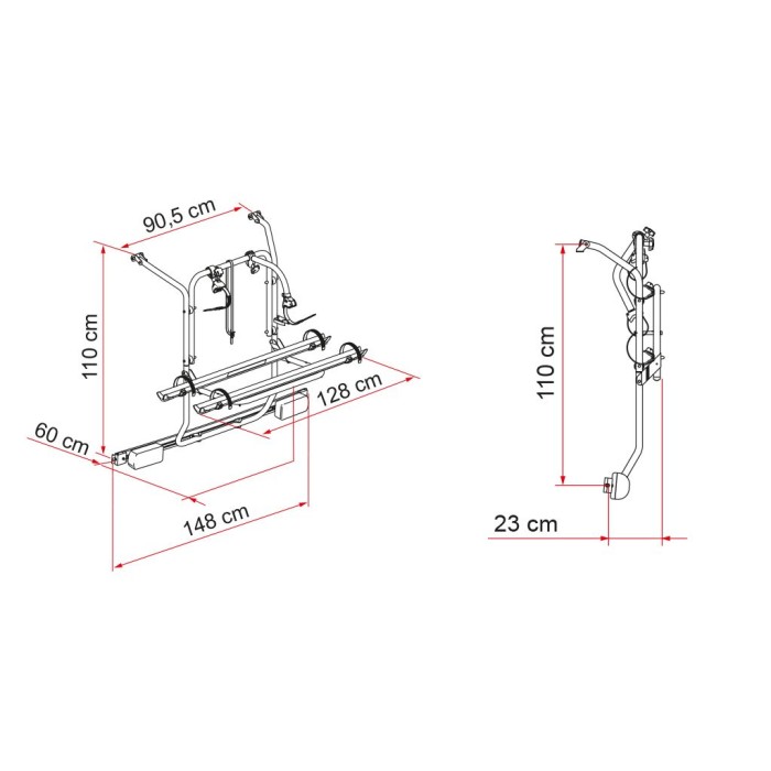 Portabicicletas Fiamma Carry-Bike para Mercedes Viano / Vito W639