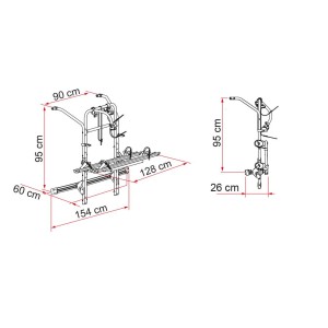 Porta-bicicletas para carrinhas Fiamma Carry-Bike Fiamma Carry-Bike para Mercedes Clase V W447 2