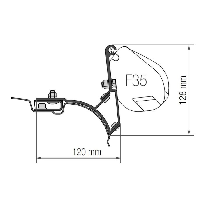 Toldo Fiamma F35Pro para WV Transporter T5 L1H1 (03-15)