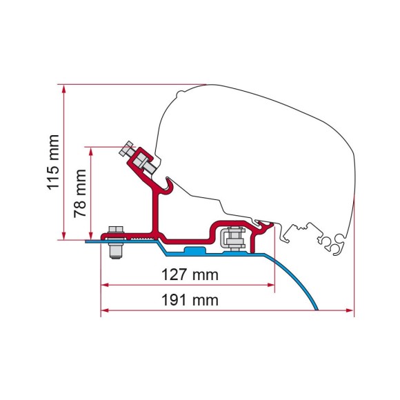 Toldo Fiamma F80S para Ducato/Jumper/Boxer L3H3 (06-14)