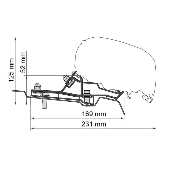 Toldo Fiamma F80S para F. Transit L2H2 (14-)