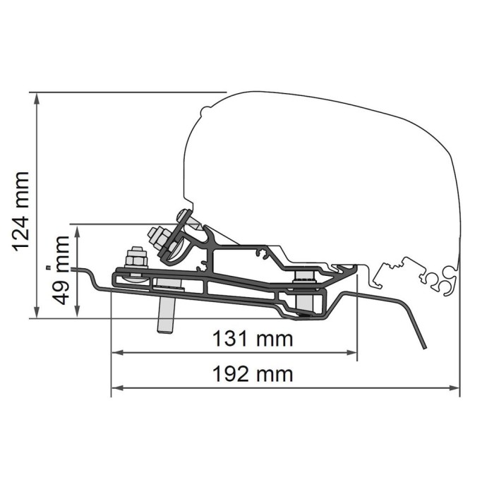 Toldo Fiamma F80S para F. Transit L3H3 (14-)