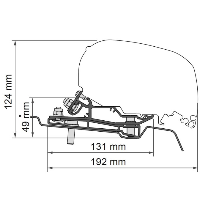 Fiamma Toldo F80S para F. Transit L4H3 (14-)
