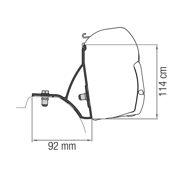 Fiamma Toldo F45S para Vivaro/Trafic/Talento L1H1 (14-19)