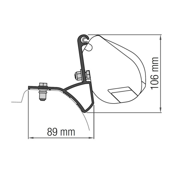 Fiamma Toldo F35Pro para Vivaro/Trafic/Talento L2H1 (14-19)