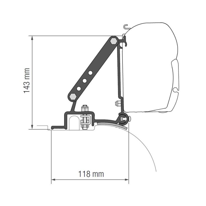 Toldo Fiamma F45S para F. Ducato/C. Jumper/P. Boxer L2H2 (06-14)