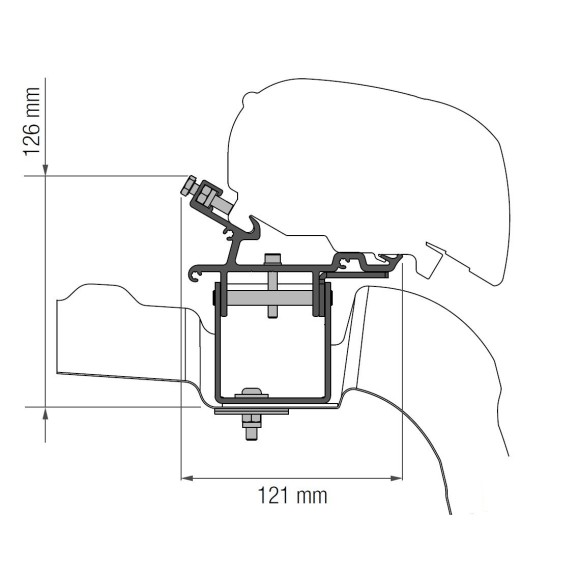 Toldo Fiamma F80S para MAN TGE / VW Crafter L4H3 (2017--)