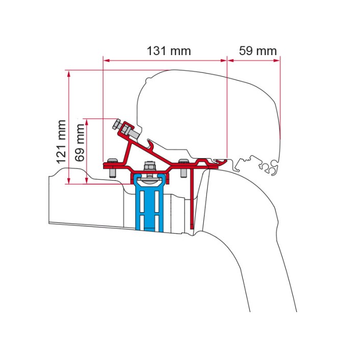 Fiamma Toldo F80S para MAN TGE / VW Crafter L3H3 com T-Track (2017--)