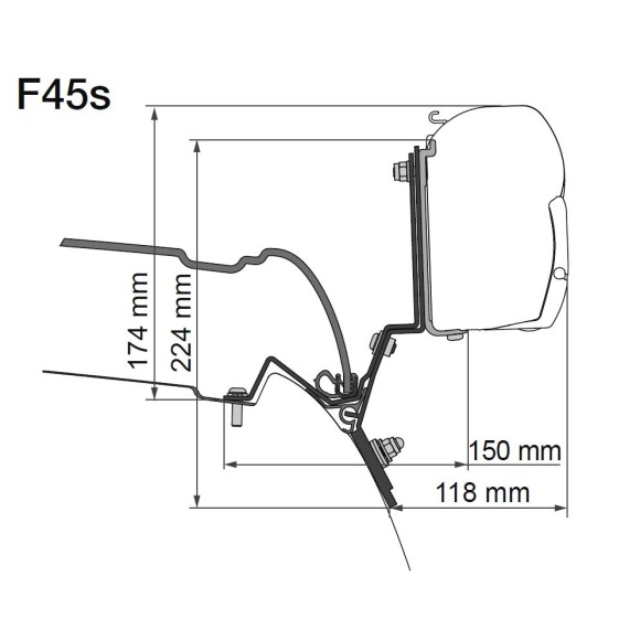 Toldo Fiamma F45S para M. Clase V Marco Polo (2014--)