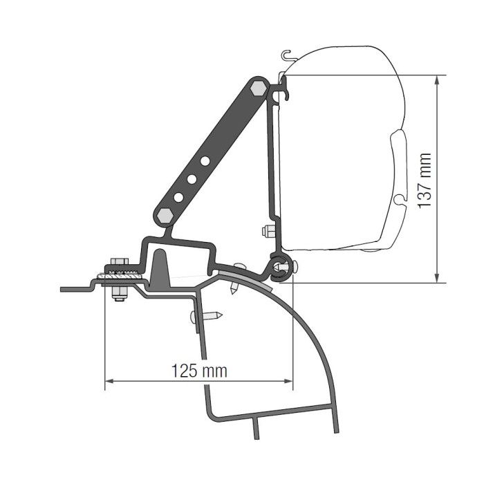 Toldo Fiamma F45S para N. Interstar / O. Movano L3H2 (1998-2010)