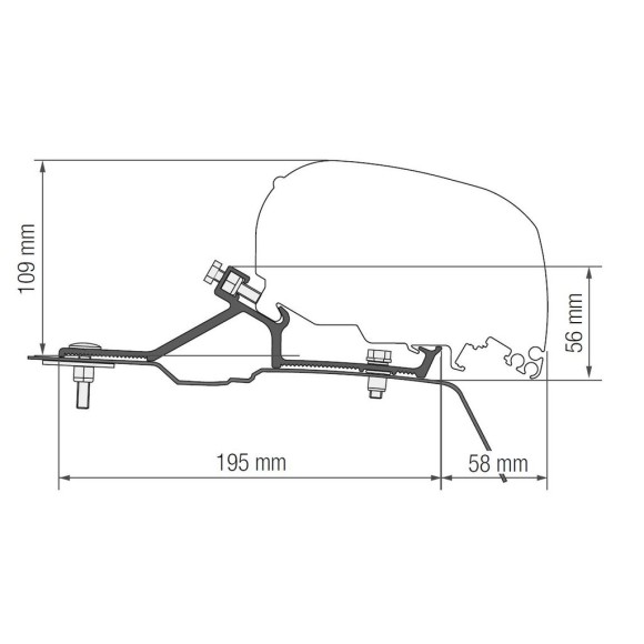 Toldo Fiamma F80S para N. NV400 / O. Movano / R. Master L3H2 (2010--)