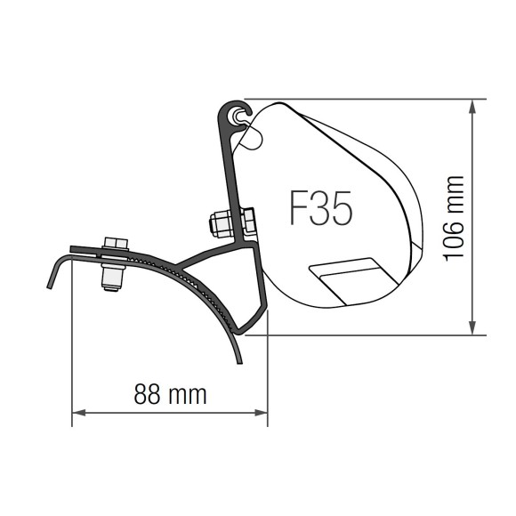 Fiamma Toldo F35Pro para N. Primastar L2H1 (02-16) / O. Vivaro / R. Trafic L2H1 (01-14)