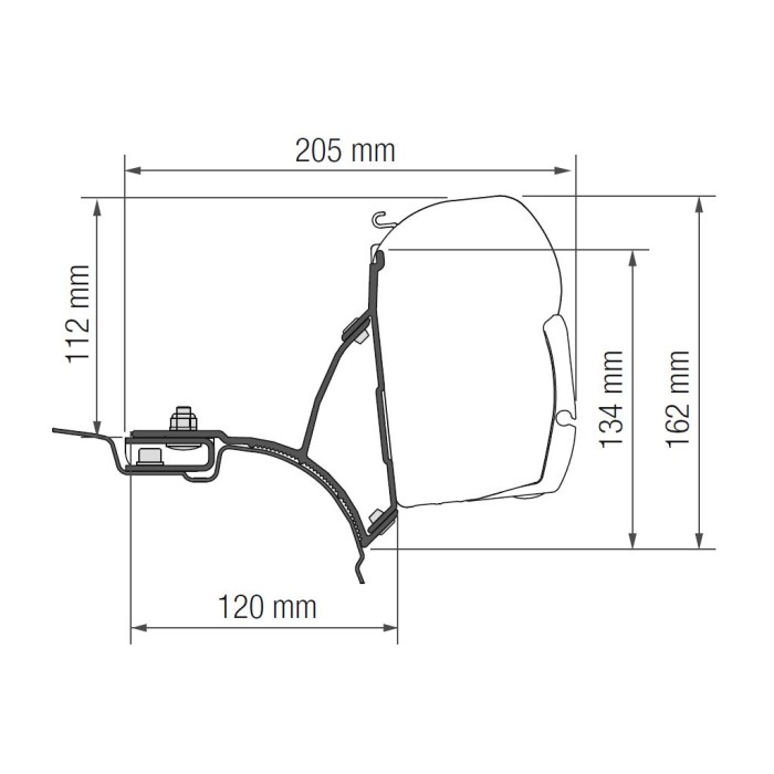 Fiamma toldo F45S para VW. Caravelle / Multivan / Transportador T5/T6 L1H1 (03-15 / 15--)