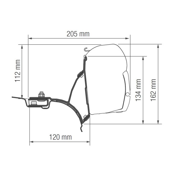 Fiamma toldo F45S para VW. Caravelle / Multivan / Transportador T5/T6 L1H1 (03-15 / 15--)